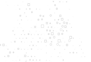 Light Silver, Gray vector template with spots, rectangles.