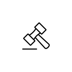 Judge gavel icon. Hammer symbol modern, simple, vector, icon for website design, mobile app, ui. Vector Illustration