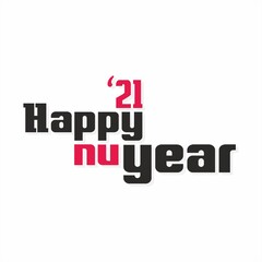 Happy New Year 2021 Banner Design - Illustration