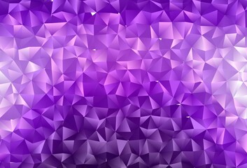 Obraz premium Light Purple vector shining triangular pattern.