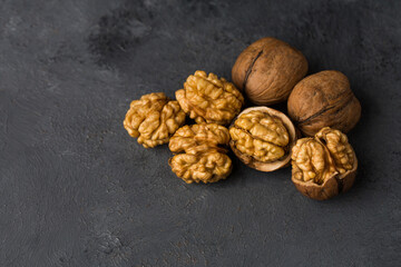 Many walnuts in studio