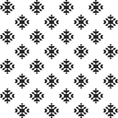 Aztec elements. Seamless pattern. Design with manual hatching. Textile. Ethnic boho ornament. Vector illustration for web design or print.