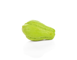 Chayote on white background