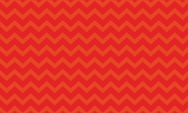 Seamless orange zig zag wavy chevron pattern on a red background vector