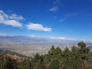 view from the top of the hill