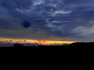 sunset in the desert