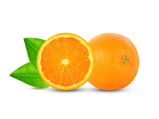 Orange fruit isolated on white background
