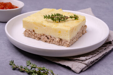 Potato casserole with minced meat
