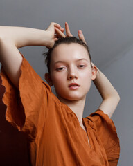 Pretty young woman posing. Female model	