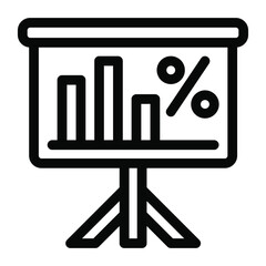 
Graphical presentation icon in glyph design, sales graph vector
