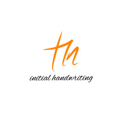 Hn initial logo handwriting template vector