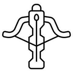 Battle crossbow with arrow icon