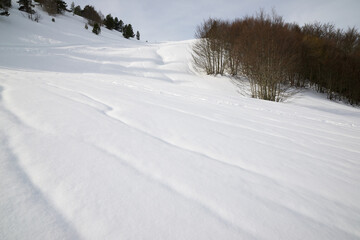 Fototapeta na wymiar Snowy Pyrenees in France