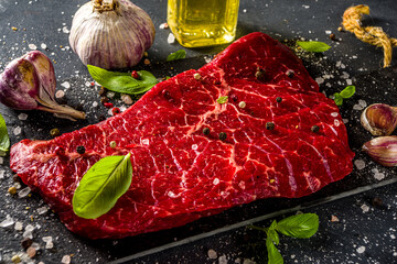 Raw meat beef steak
