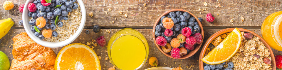 Various breakfast food concept