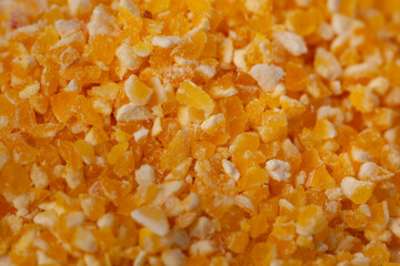 Close up Corn grits background, healthy food