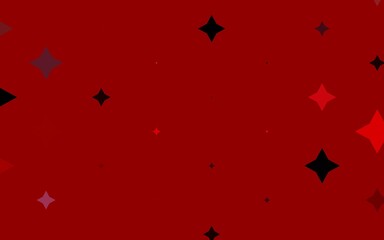Light Red vector template with sky stars.