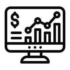 
Graphical presentation icon in glyph design, sales graph vector
