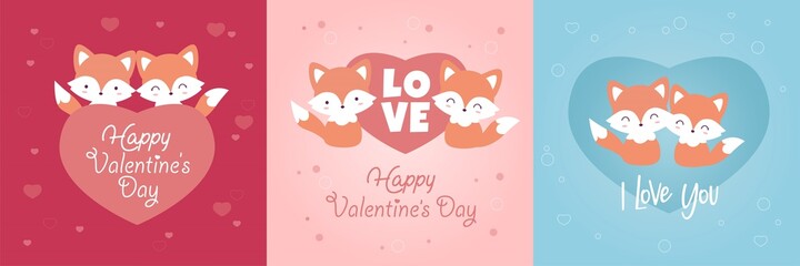 Obraz na płótnie Canvas Valentine's day character illustration pack