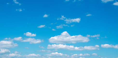 White clouds in blue sky.