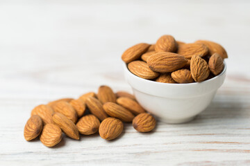 Almond nut in studio