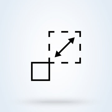 Scalability or scalable system line art icon for apps and websites