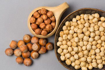 Many hazel nuts in studio 