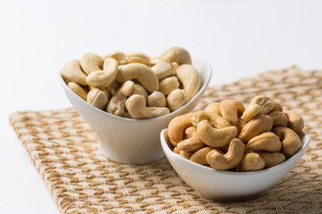 Heap of cashew nut in studio