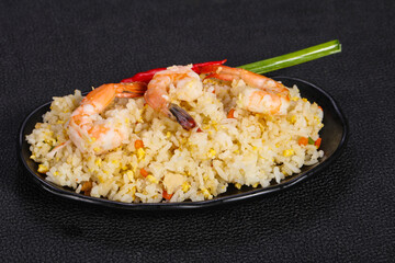 Thai style fried rice with prawn