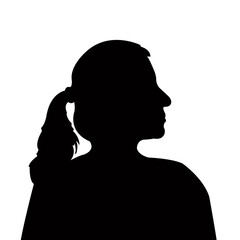 a woman head silhouette vector