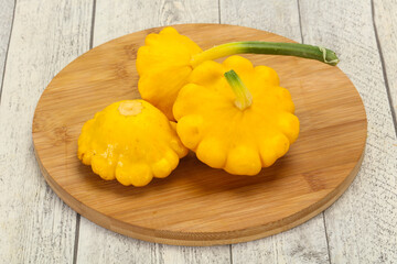 Fresh ripe tasty patisson ready for cooking