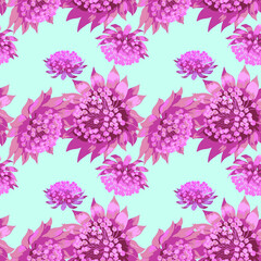 Fototapeta na wymiar Vector composition of flowers. Seamless background pattern #3