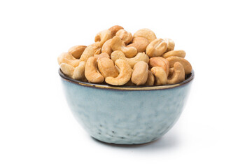 Heap of cashew nut in studio
