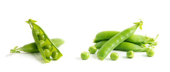 Peas isolated on white background