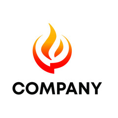 fire talk logo design
