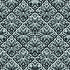 Geometric seamless pattern, ornament, abstract gradient black and white background, fashion print, vector texture for textile, fabric, wallpaper, decoration.