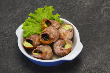French cuisine - Escargot with sauce