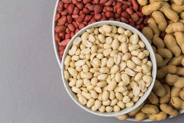 Peanut in a bowl isolated on white