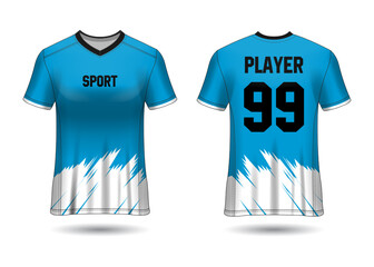 Naklejka premium Soccer Sports Jersey Design Template for Team Uniforms Vector
