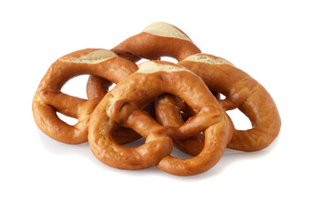 closeup pile of soft backed pretzels