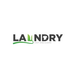 laundry logo designs simple modern fast and clean