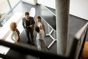 Multiethnic business people working together in the office