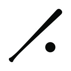 baseball icon. baseball bat icon. vector illustration.