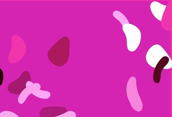 Light Pink vector pattern with chaotic shapes.