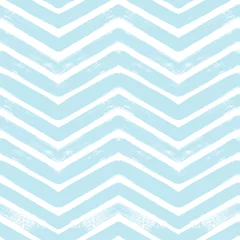Gordijnen Chevron naadloos vectorpatroon. Aquarel streep kids achtergrond, abstracte zigzag blauwe print, grafische moderne gestreepte textuur, pastel lijnen achtergrond. © Good Goods