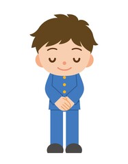 お辞儀 男子学生 学生服