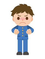 怒り 男子学生 学生服