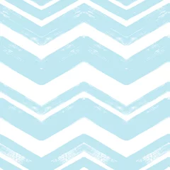 Wall murals Chevron Chevron seamless vector pattern. Watercolor stripe kids background, Abstract zigzag blue print, Graphic modern striped texture, pastel lines backdrop.