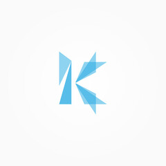 K letters geometric Logo