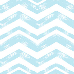 Chevron seamless vector pattern. Watercolor stripe kids background, Abstract zigzag blue print, Graphic modern striped texture, pastel lines backdrop.